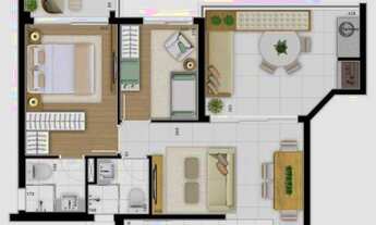 Imagem 2: Apartamento para venda tem 67 m² 2 quartos sendo 1 suíte lazer completo Vila Mascote - S