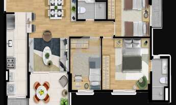 Imagem 5: 3/4 com qualidade, lazer e infraestrutura no Ancoratto Jaguaribe