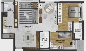 Imagem 15: Apartamento para Venda - 84m², 3 dormitórios, sendo 1 suites, 2 vagas - São João, Porto Al