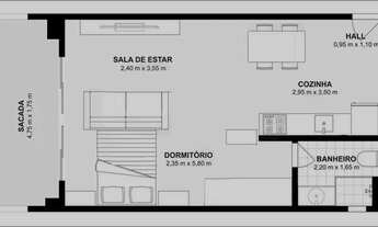 Imagem 2: Apartamento de 1 dormitório com vaga e varanda gourmet na Av. Portugal, Brooklin perto do