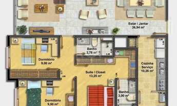 Imagem 2: Apartamento para Venda - 96m², 3 dormitórios, sendo 1 suites, 2 vagas - Higienópolis