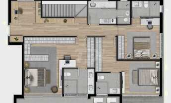 Imagem 4: Cobertura com 3 dormitórios à venda, 233 m² por R$ 4.379.270,00 - Champagnat - Curitiba/PR