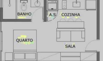 Imagem 2: Aluga-se Kitnet Kitnet com 1 banheiro
