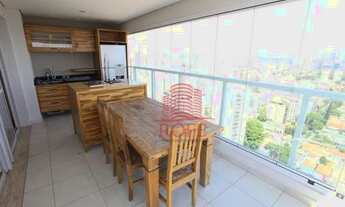 Imagem 4: Apartamento último andar no Cosmopolitan High Garden. Cozinha com ilha na varanda gigante