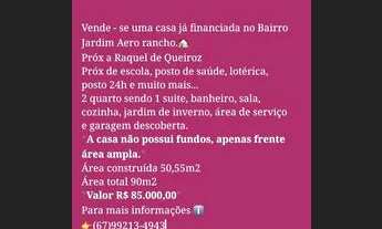 Imagem: Vende - se casa no Bairro bela Laguna e