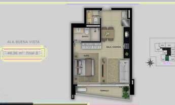 Imagem 4: Agio de Apartamento Gyro Vaca Brava venda tem 37 metros quadrados com 1 quarto em Setor Bu