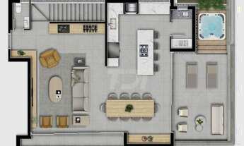 Imagem 5: Cobertura com 3 dormitórios à venda, 233 m² por R$ 4.379.270,00 - Champagnat - Curitiba/PR