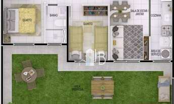 Imagem 7: Apartamento com 2 quartos à venda, 41 m² por R$ 174.690 - Jardim Patrícia - Uberlândia/MG