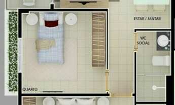 Imagem 3: ALTIPLANO apt. a VENDA, 58m2, 2qts, área de lazer, ELEVADOR