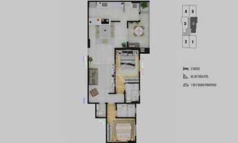 Imagem 3: Apartamento com 2 dorms, Canto do Forte, Praia Grande - R$ 637 mil, Cod: 7665