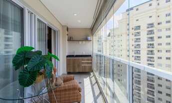 Imagem 3: Apartamento à venda Brooklin com 55 m2, 1 quarto, 1 vaga, varanda gourmet, mobiliado