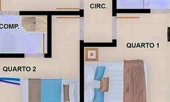 Imagem 6: Casa de condomínio para venda tem 92 metros quadrados com 3 quartos