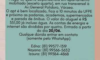 Imagem: Aluga-se Quarto para meninas na Várzea