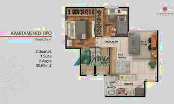 Imagem 4: Apartamento com 2 dormitórios à venda, 50 m² por R$ 427.400,58 - Padre Eustáquio - Belo Ho