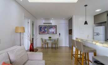 Imagem 6: Apartamento à venda Brooklin com 55 m2, 1 quarto, 1 vaga, varanda gourmet, mobiliado