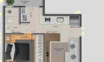 Imagem 2: Apartamento com 2 dormitórios à venda, 37 m² por R$ 240.000,00 - Vila Marieta - São Paulo