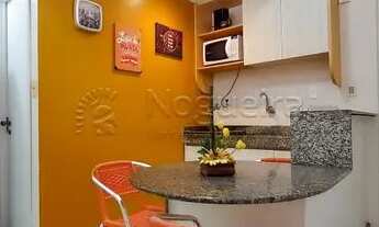 Imagem 3: Excelente Flat em hotel na Praia de Boa Viagem, com um quarto, sala, banheiro e cozinha