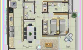 Imagem 7: Apartamento com 2 dormitórios à venda, 84 m² por R$ 701.647,00 - Campinas - São José/SC