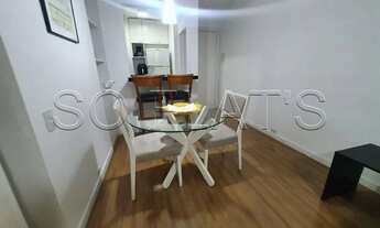 Imagem 6: Flat no Jardins com famosa planta de 47m² com quarto e sala separado no Jardins