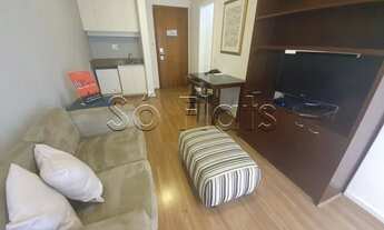 Imagem 4: Flat mobiliado com 1 dormitório com 36m² com cozinha americana próximo da Av. JK