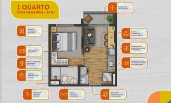 Imagem: Apartamento para venda tem 26 metros quadrados