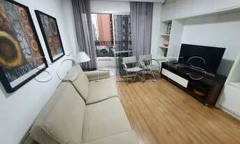 Imagem 3: Flat no Jardins com famosa planta de 47m² com quarto e sala separado no Jardins