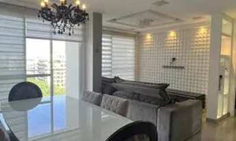 Imagem 2: Cobertuta mobiliada para aluguel possui 194 metros quadrados com 3 suítes com sala ampliad