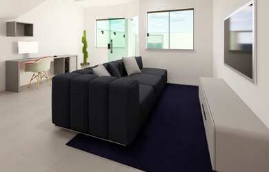 Imagem 3: Casa à venda com 3 quartos, cozinha estilo americana, quintal, 2 vagas de garagem. Poucos