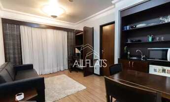 Imagem 2: Flat com 1 dormitório, 38 m² - venda por R$ 487.000 ou aluguel por R$ 6.900/mês em Moema