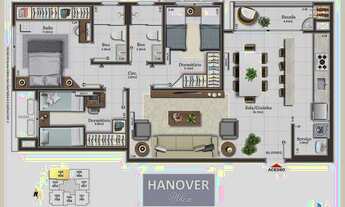 Imagem 7: Apartamento 3 quartos 2 banheiros 91 m² Pedra Branca Palhoça SC