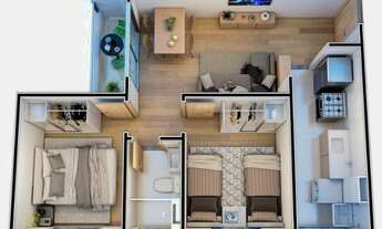 Imagem 3: Apartamentos de 1 e 2/4 c/ varanda e elevador. Pirajá MRV