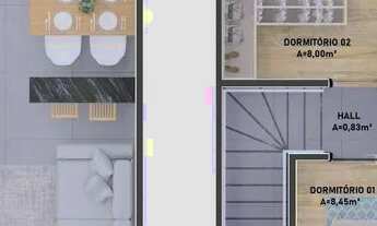 Imagem 2: Sobrado com 2 dormitórios à venda, 53 m² por R$ 275.000 - Caiçara - Praia Grande/SP