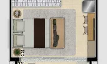 Imagem 2: Apartamento para aluguel possui 30 metros quadrados com 1 quarto em Vila Clementino - São