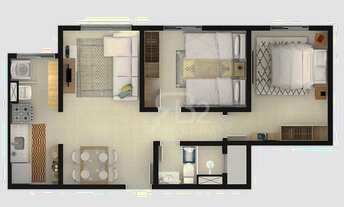 Imagem 3: Apartamento com 2 dormitórios à venda, 46 m² por R$ 299.000,00 - Alto Taquaral - Campinas