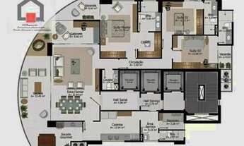 Imagem 3: Apartamento no Ed. Bourbon, 200 m² com 3 suítes e 3 vagas, Umarizal, Belém-Pará