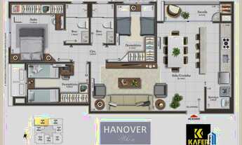 Imagem 4: Apartamento 3 quartos (suíte) c/ 91 m², sacada c/ churrasqueira 2 VG no Pedra Branca - Pal