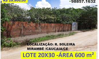Imagem 3: Terreno com area 800 m2 (20 x 40) em mirambe caucaia já escriturado zap