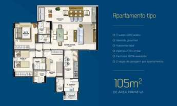 Imagem 3: Cape Tow, 3 suítes, com 105m², varanda gourmet e 2 vagas de garagem no Caminho das Árvores