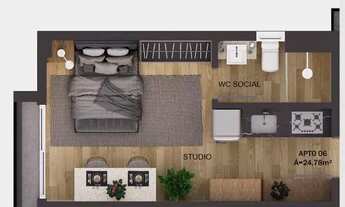 Imagem 5: Apartamento para venda com 24 metros quadrados com 1 quarto em Intermares - Cabedelo/PB