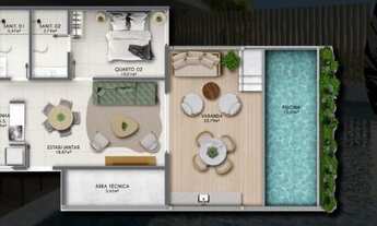 Imagem 5: Apartamento para Venda em Mata de São João, Açu da Torre, 3 dormitórios, 1 suíte, 2 banhei