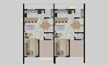 Imagem 2: Sobrado Novo 124 m², 3 quartos, suíte, 2 vagas, quintal, Terraço, Santa Felicidade Curitib