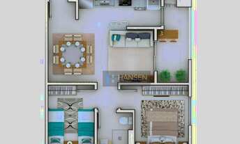 Imagem 3: Apartamento com 2 dormitórios à venda, 59 m² por R$ 675.000,00 - Itajuba - Barra Velha/SC