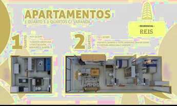 Imagem: Apartamento de 1 quarto na planta