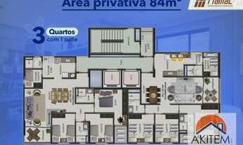 Imagem 3: Apartamento com 3 dormitórios à venda, 84 m² por R$ 663.281 - Casa Forte - Recife/PE