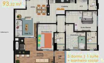 Imagem 2: Apartamento para Venda em Ribeirão Preto, Jardim Botânico, 3 dormitórios, 1 suíte, 2 banhe