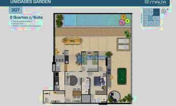 Imagem 2: Apartamento Garden com 2 dormitórios à venda, 156 m² por R$ 1.557.306,08 - Praia de Itapar