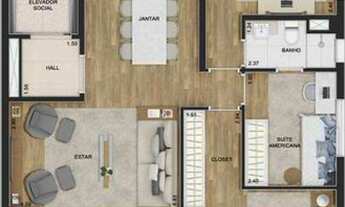 Imagem 3: VISO MOEMA, ANDAR ALTO, 74 M², 2 SUÍTES, 1 VAGA DE GARAGEM