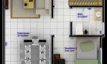 Imagem 6: A/ Apartamento 2 dormitórios, prédio com elevador e sacada com churrasqueira em Serraria