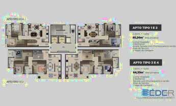 Imagem 7: Apartamento com 3 dormitórios, sendo 1 suíte à venda - São Judas - Itajaí/SC