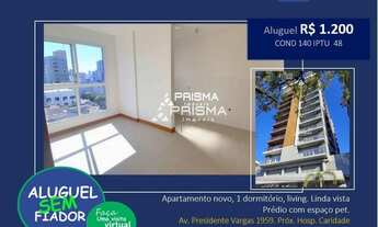 Imagem: 1 dormitório, living, garagem, elevador